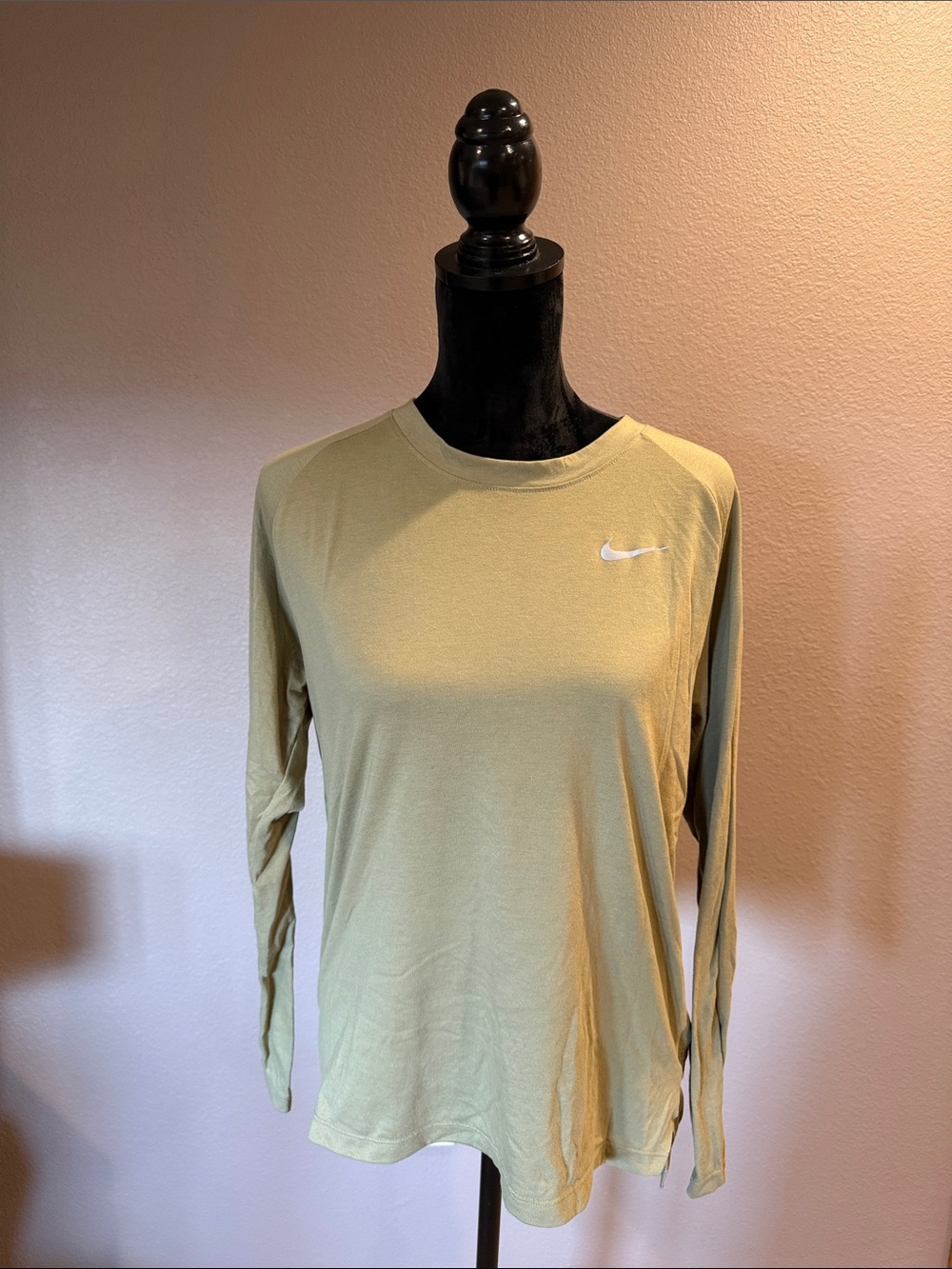 Nike Women’s Long Sleeve Crew Shirt - Olive Green